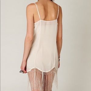 Free People ✨ Fringe Slip Dress (White/Creme)